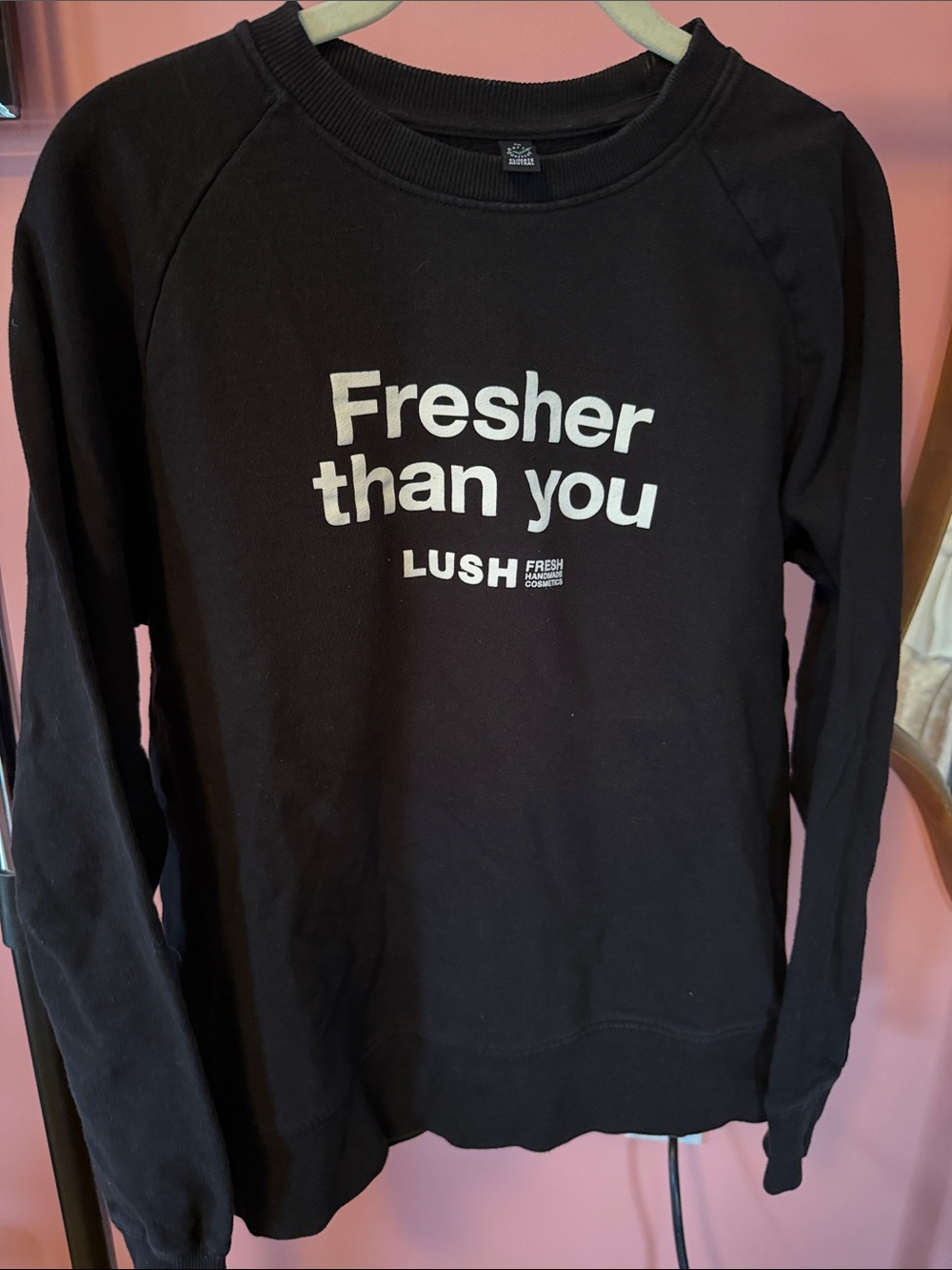 Lush Black 'Fresher Than You' Crewneck Sweatshirt